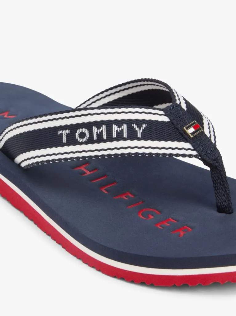 T.O.M.M.Y H.I.LF.I.G.E.R Women's Blue Flip-Flop Sandals