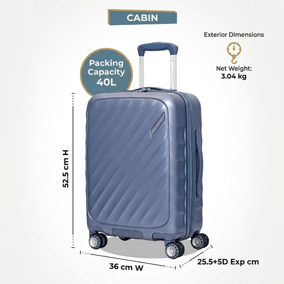 T.R.A.V.E.L.E.R C.H.O.I.C.E ELM ABS Expandable Trolley Case / Suitcases