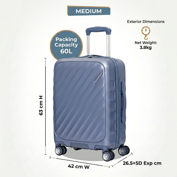 T.R.A.V.E.L.E.R C.H.O.I.C.E ELM ABS Expandable Trolley Case / Suitcases