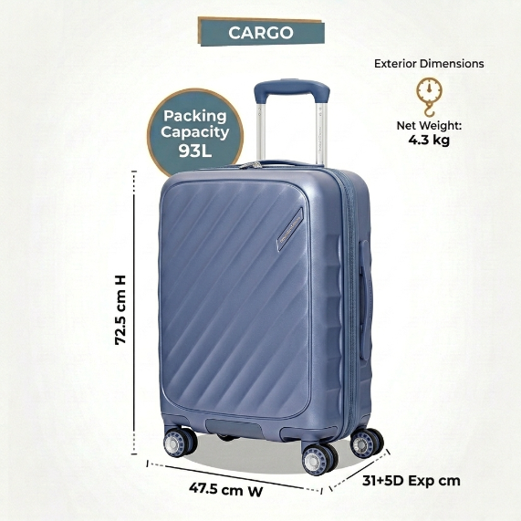 T.R.A.V.E.L.E.R C.H.O.I.C.E ELM ABS Expandable Trolley Case / Suitcases
