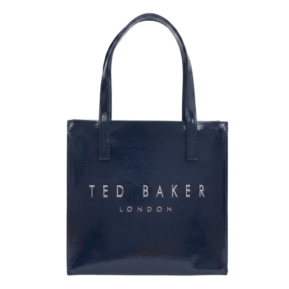 T.E.D B.A.K.E.R Caarisa Small Crinkle Printed Icon Bag Navy