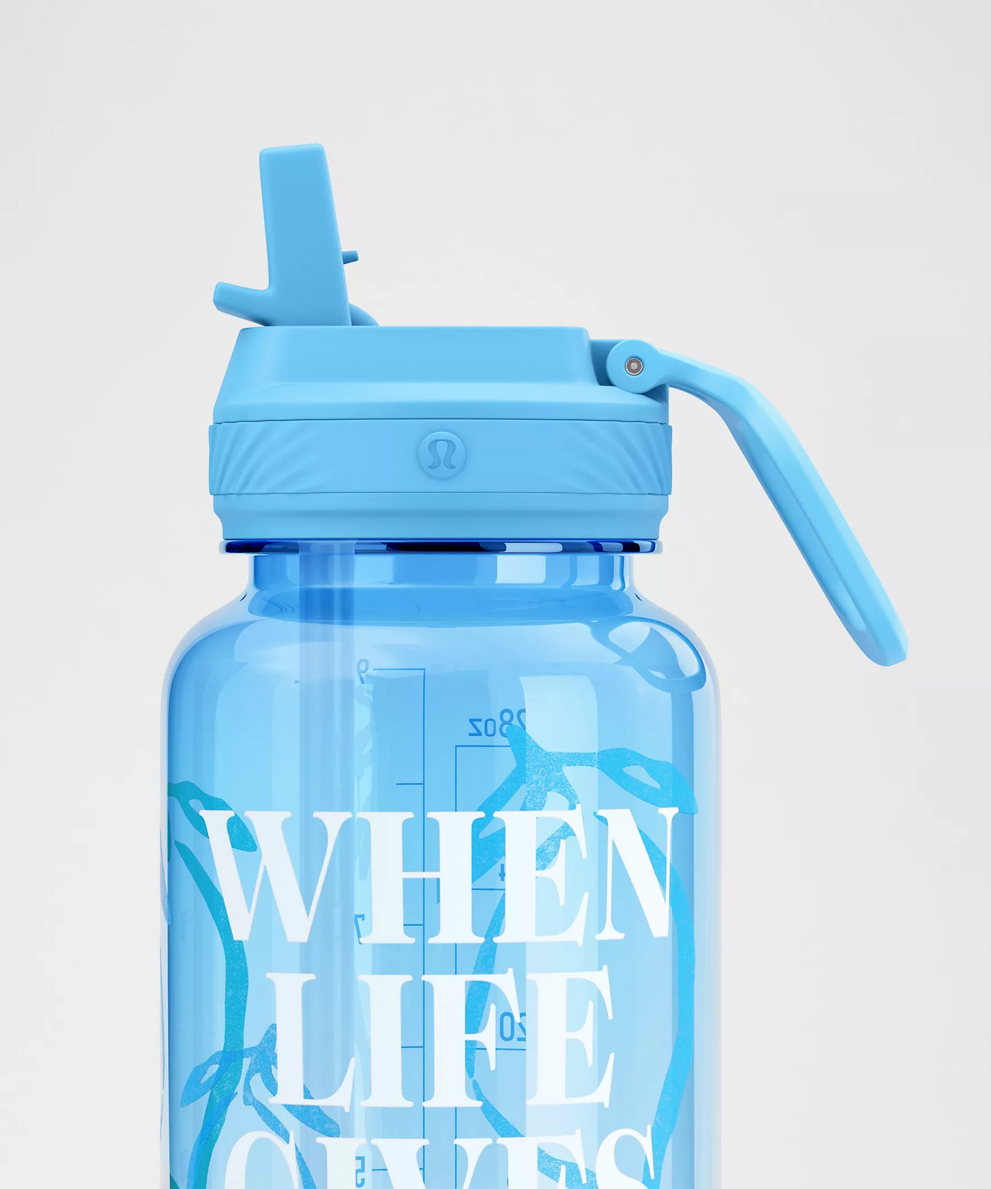 L.U.L.U.L.E.M.O.N Back to Life Sport Bottle 32oz Straw Lid Lemons Quote