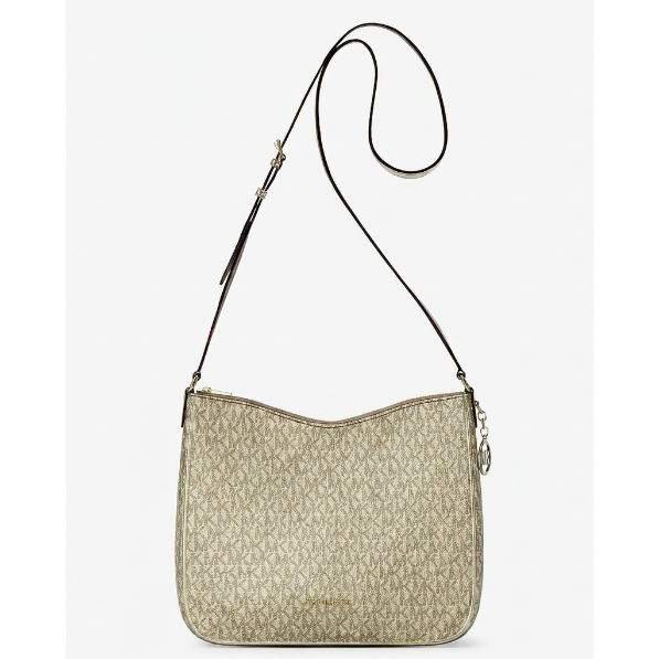 M.I.C.H.A.E.L K.O.R.S Nayla Medium Metallic Signature Logo Messenger Bag