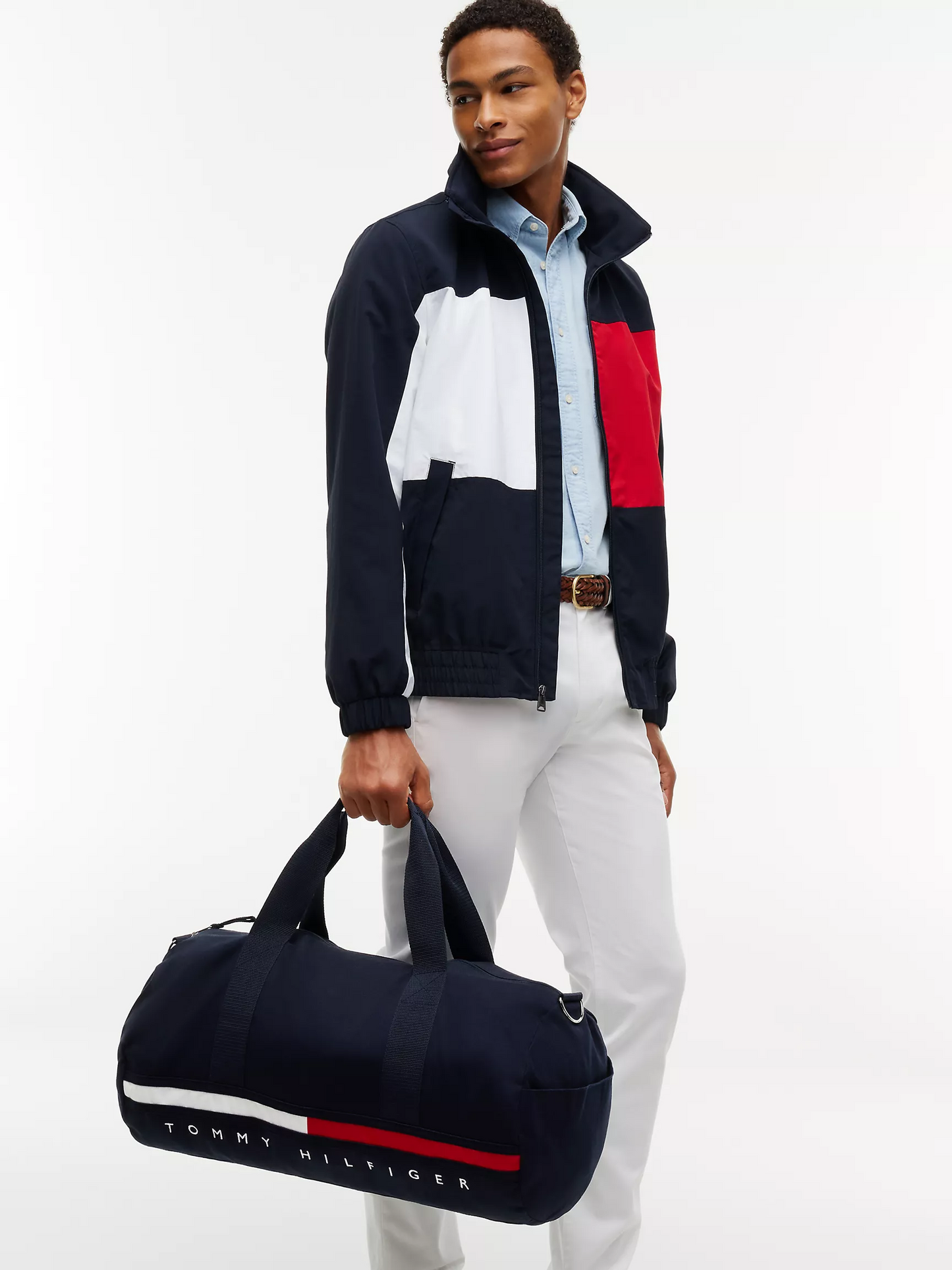 T.O.M.M.Y H.I.L.F.I.G.E.R Flag Stripe Logo Duffel Bag