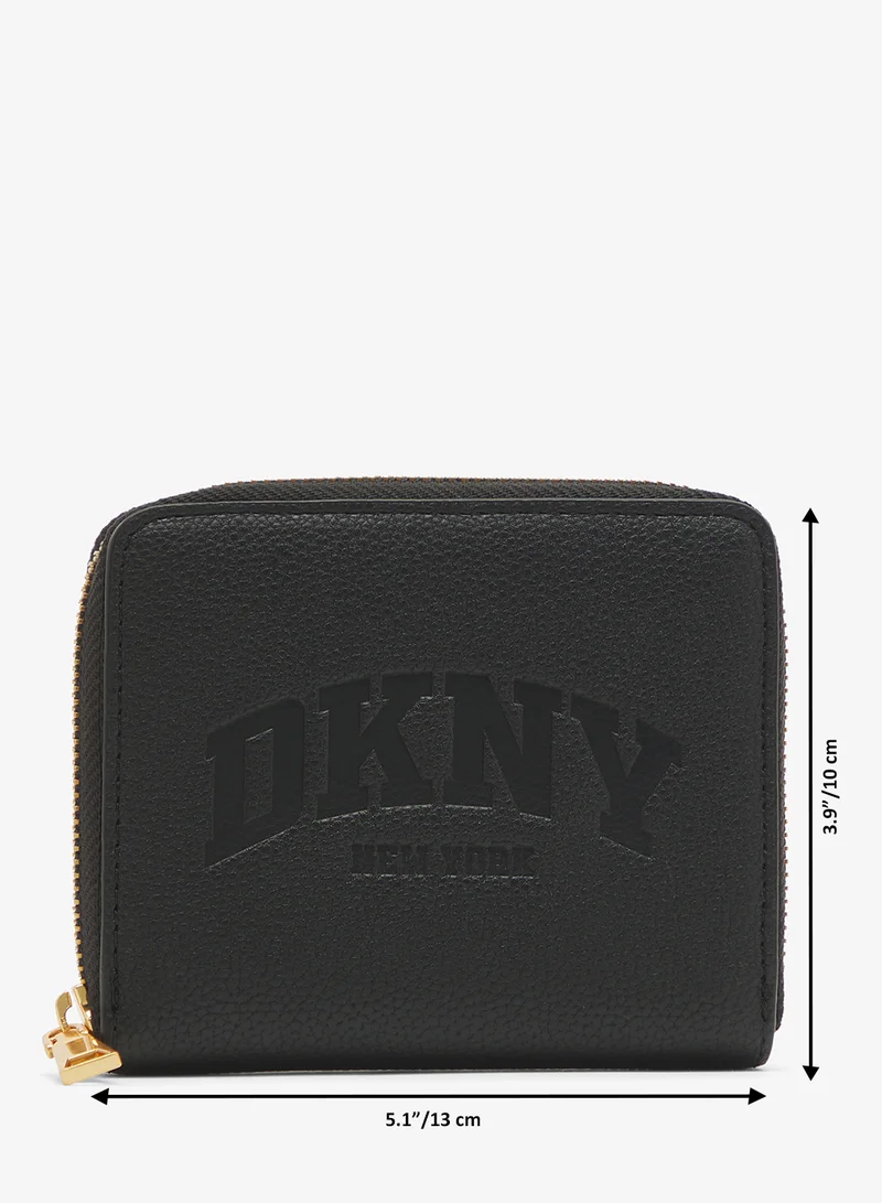 D.K.N.Y Hadlee Small Zip Around Wallet Black