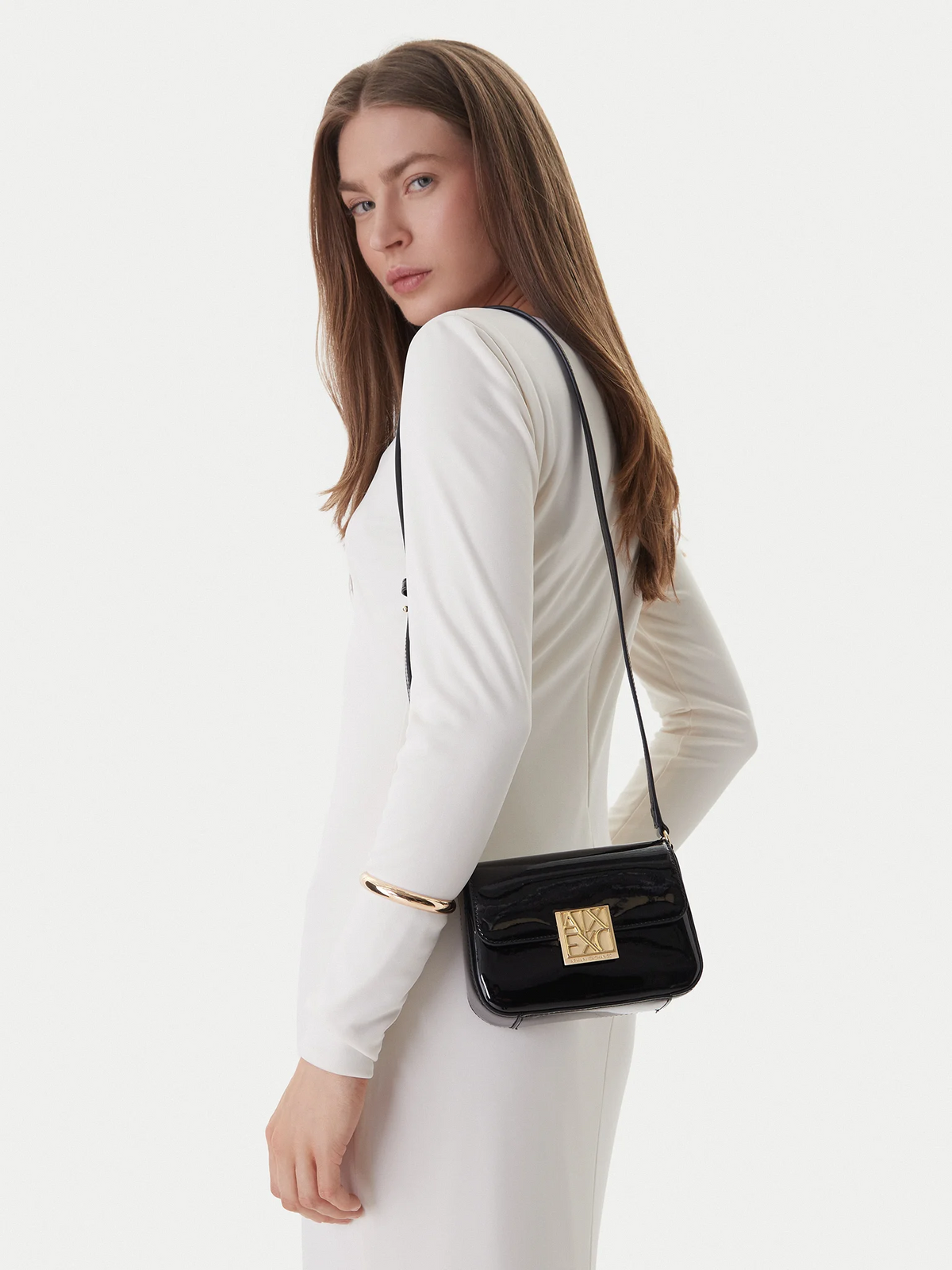 A.r.m.a.n.i E.x.c.h.a.n.g.e Shopper in monochrome technical fabric