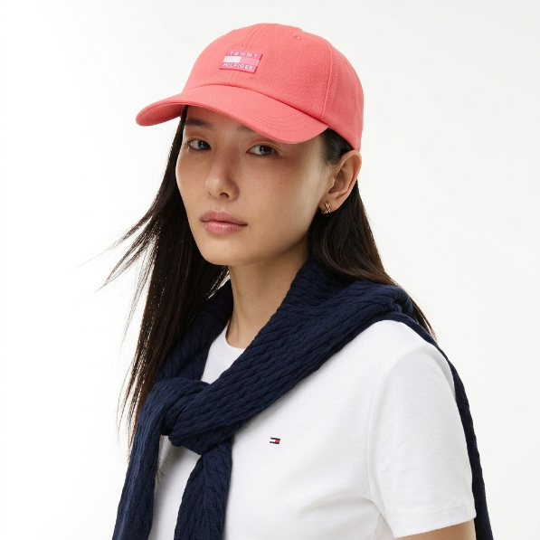T.O.M.M.Y H.I.L.F.I.G.E.R Tonal Flag Logo Canvas Baseball Cap