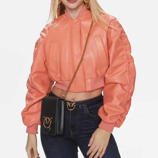 P.I.N.K.O Leather cell phone bag LOVE ONE SMART VITELLO SETA