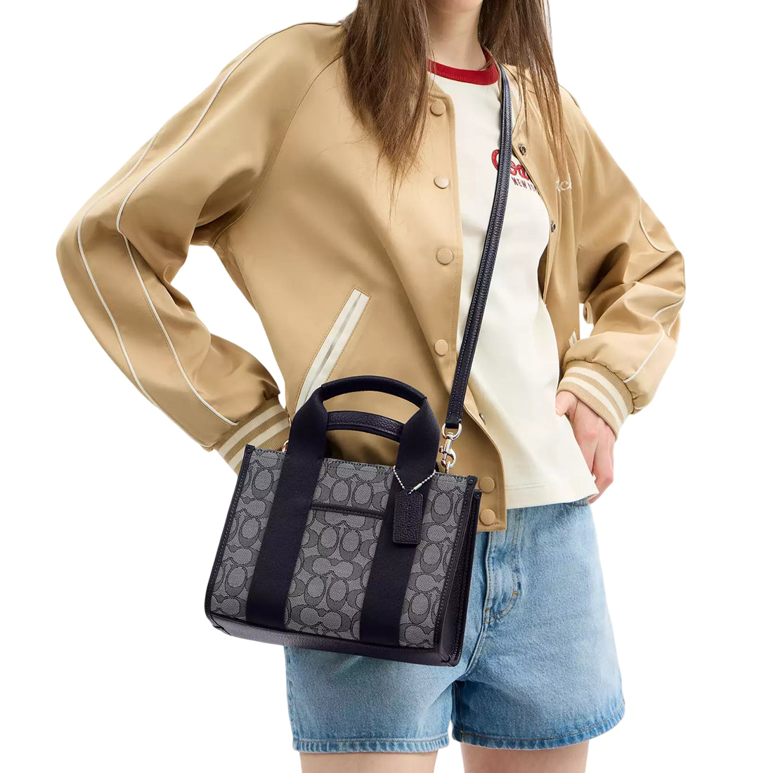 C.O.A.C.H Smith Tote Bag 24 In Signature Jacquard