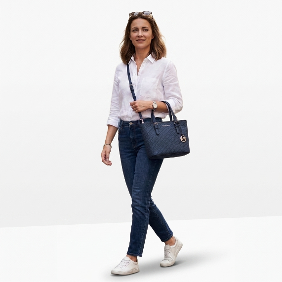 M.I.C.H.A.E.L K.O.R.S Jet Set Travel Extra-Small Logo Top-Zip Tote Bag - Women