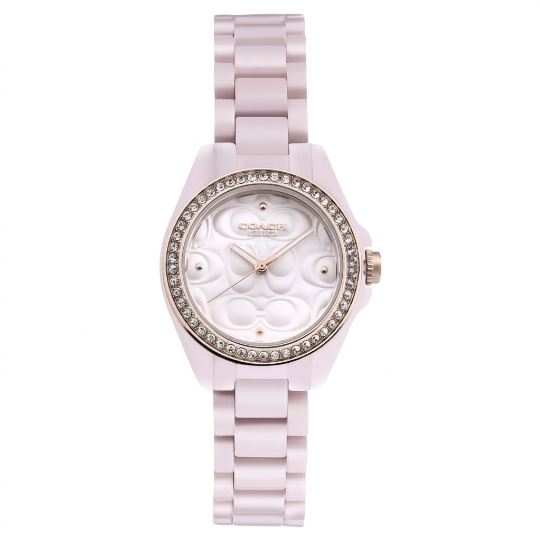 C.O.A.C.H Perry Quartz Black Dial Metal Watch