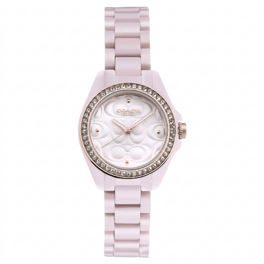 C.O.A.C.H Perry Quartz Black Dial Metal Watch