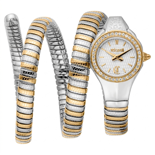 J.U.S.T C.A.V.A.L.L.I Vita Two Tones YG Silver Watch