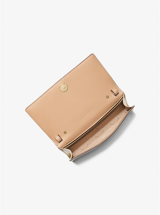 M.I.C.H.A.E.L K.O.R.S Carson Large Metallic Pebbled Leather Convertible Crossbody Bag