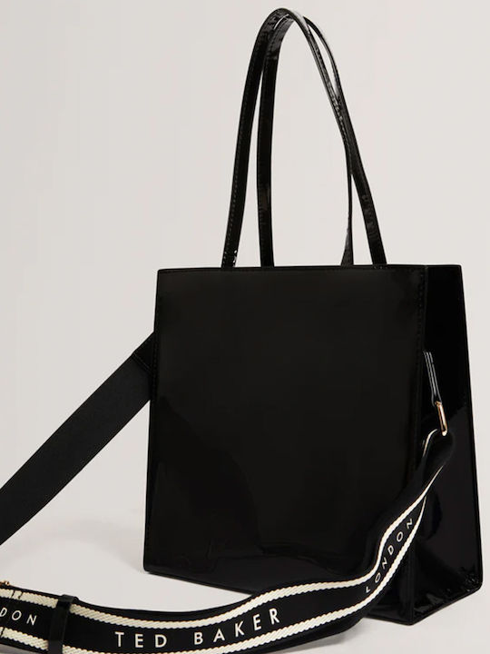 T.E.D B.A.K.E.R Women's Shoulder Bag in Black Patent