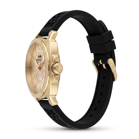 C.O.A.C.H Boyfriend Watch ROSE GOLD - BLACK