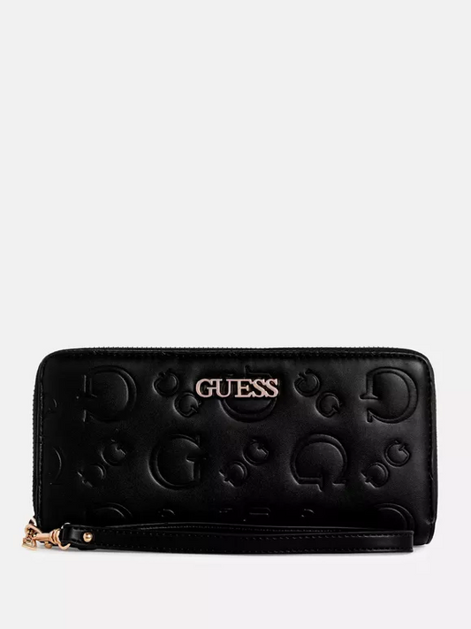 G.U.E.S.S Harleston Debossed Large Zip Wallet