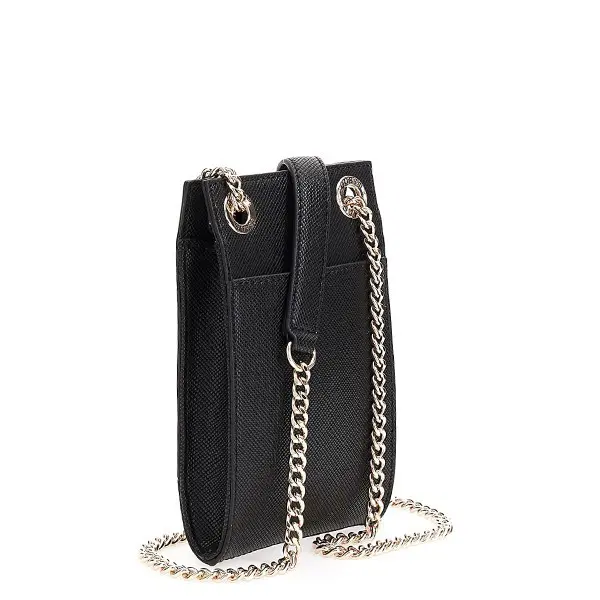 G.U.E.S.S Black Noelle Chit Chat Crossbody Bag