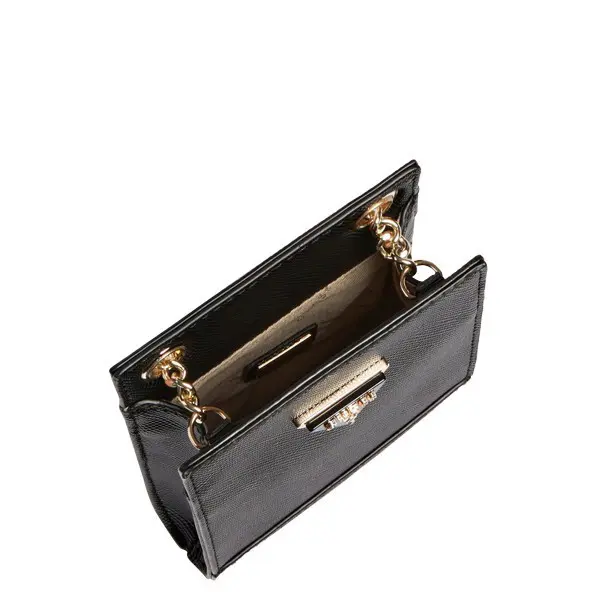 G.U.E.S.S Black Noelle Chit Chat Crossbody Bag