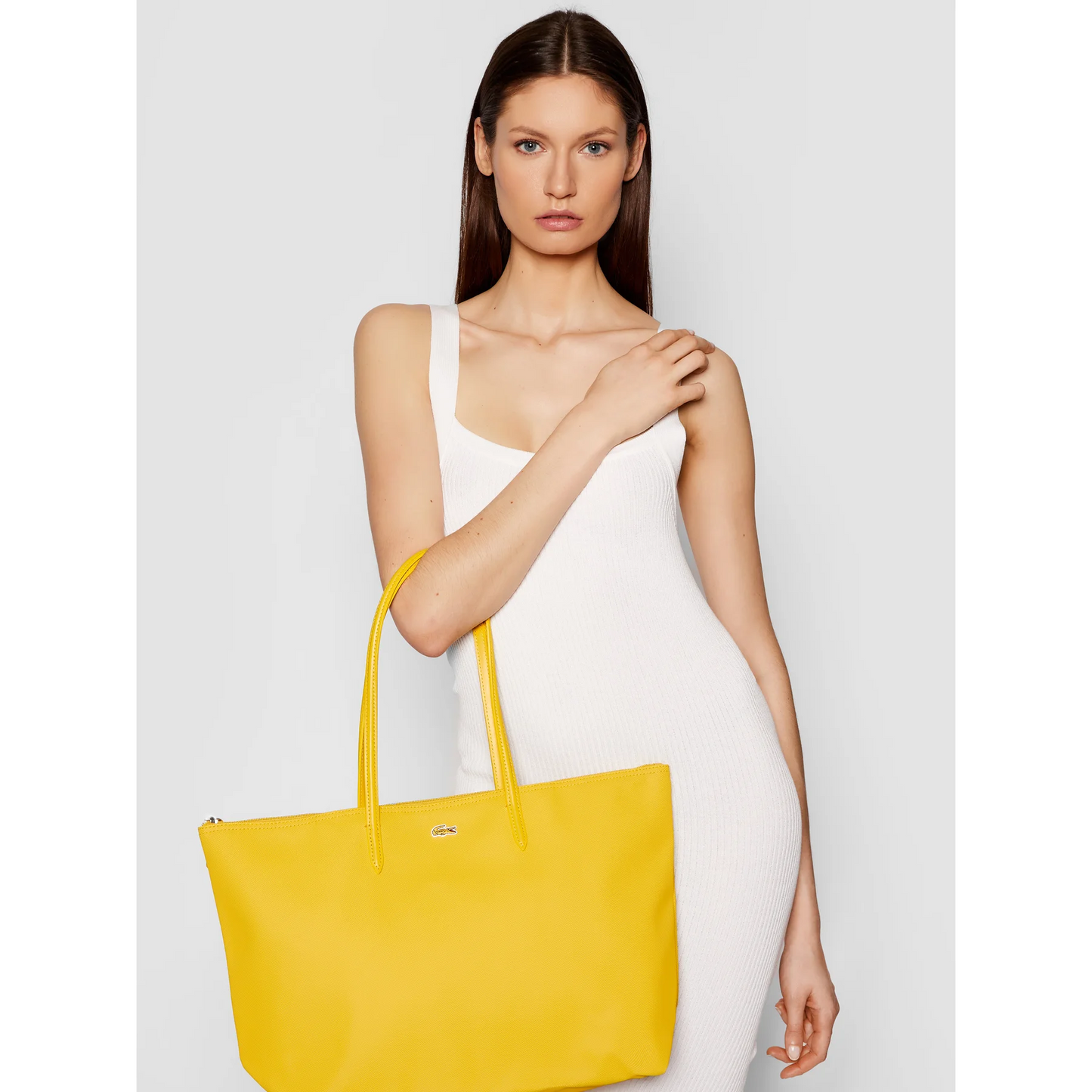 L.A.C.O.S.T.E SHOULDER ZIPPER BAG