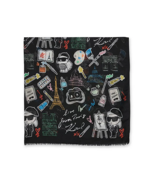 K.A.R.L L.A.G.E.R.F.E.L.D Scarf