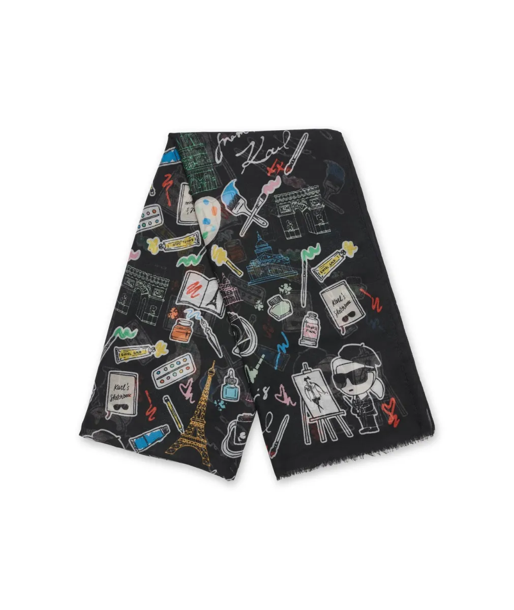 K.A.R.L L.A.G.E.R.F.E.L.D Scarf