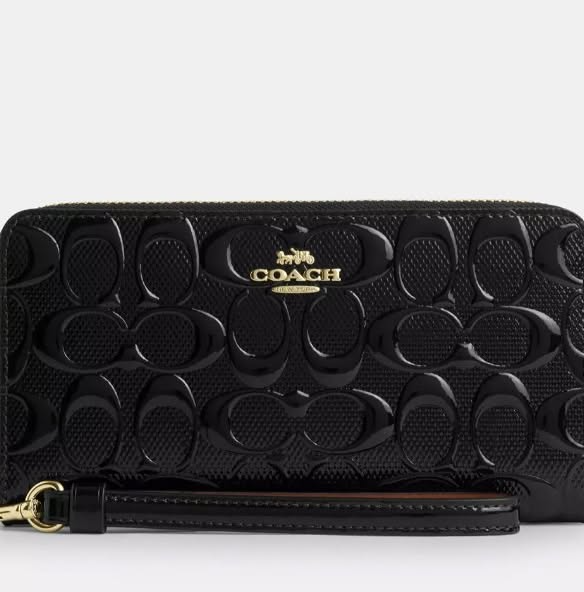 C.O.A.C.H Long Zip Around Wallet in Signature Leather