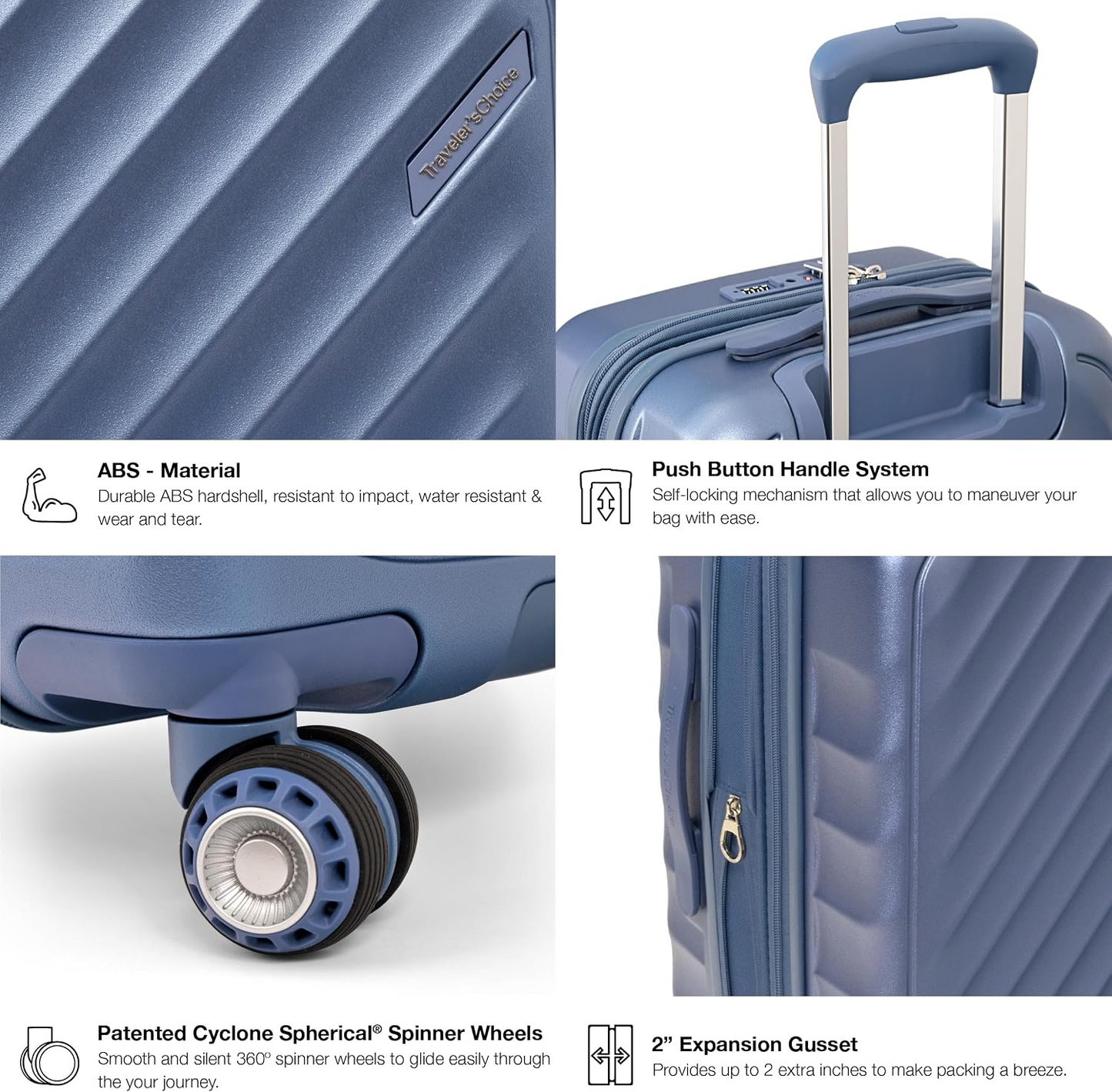 T.R.A.V.E.L.E.R C.H.O.I.C.E ELM ABS Expandable Trolley Case / Suitcases