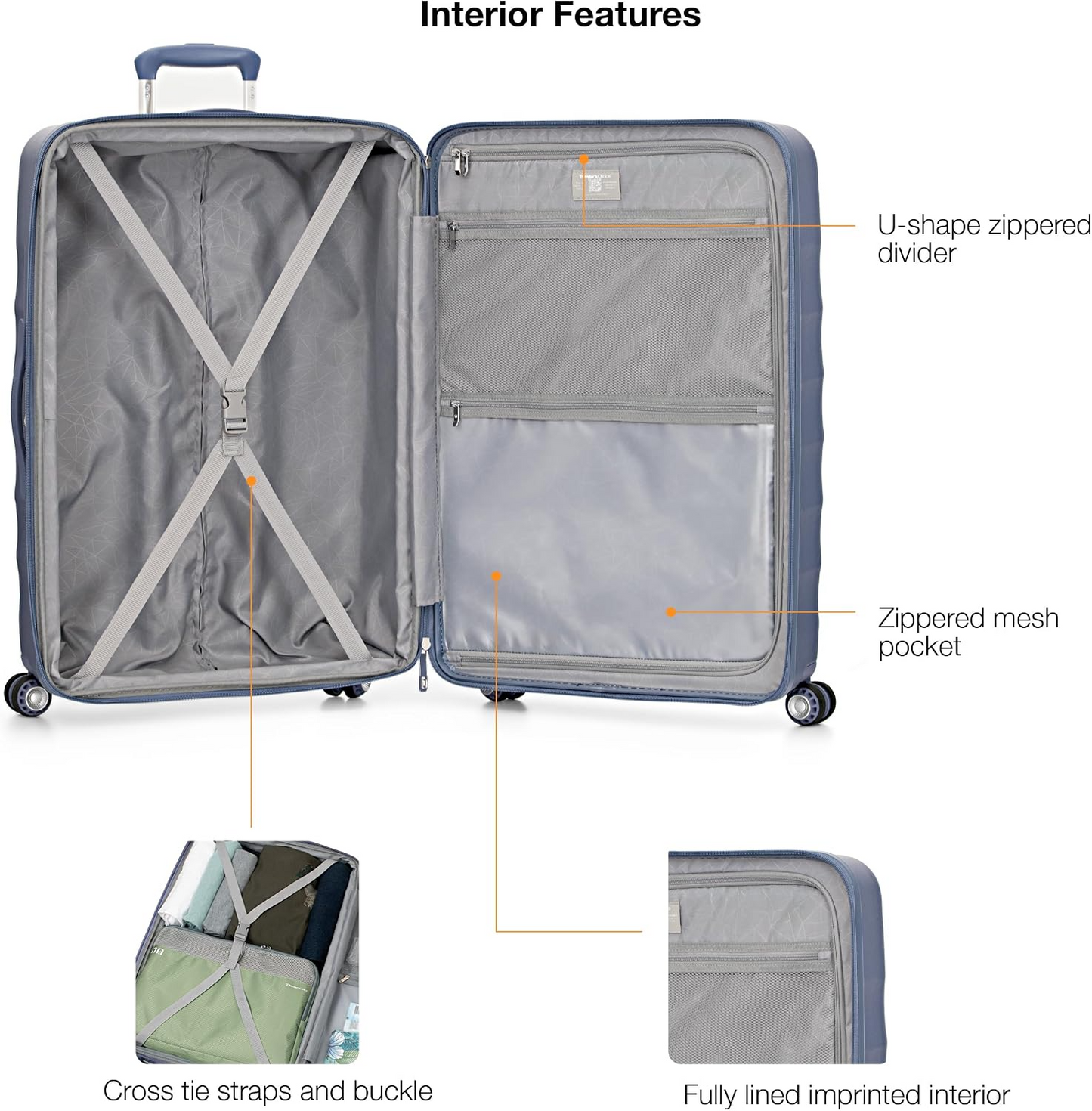 T.R.A.V.E.L.E.R C.H.O.I.C.E ELM ABS Expandable Trolley Case / Suitcases