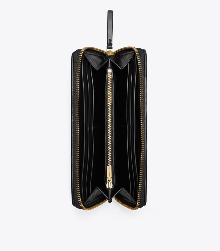 T.o.r.y B.u.r.c.h KIRA DIAMOND QUILT ZIP CONTINENTAL WALLET