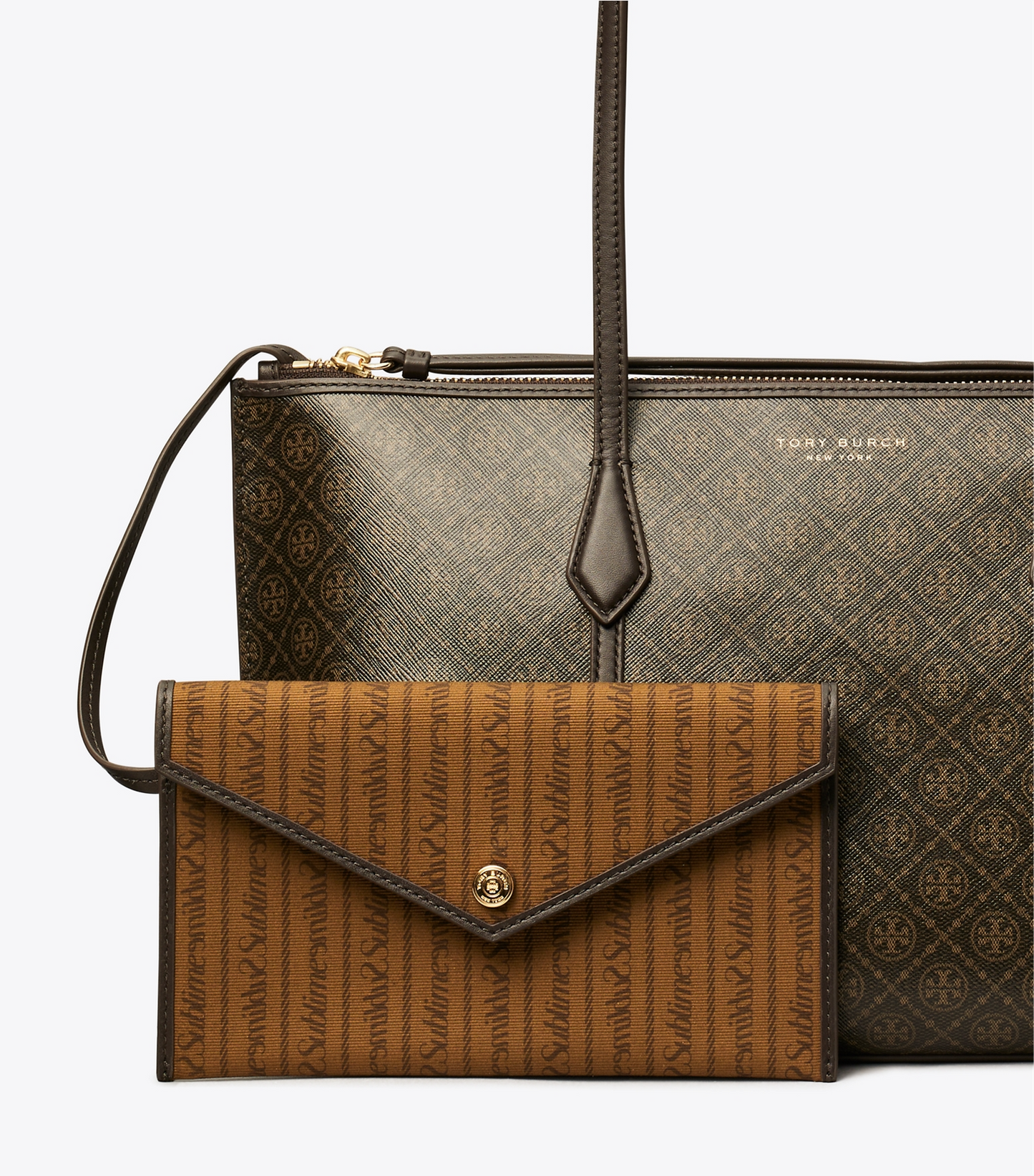 T.O.R.Y B.U.R.C.H PERRY COATED CANVAS TOTE