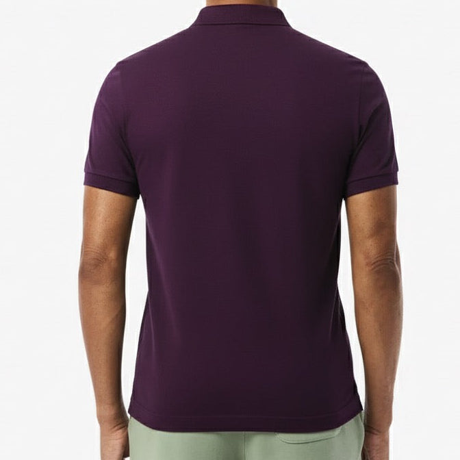 L.a.C.O-S.T.E P.O.L.O shirt Slim Fit Paris Stretch Pique Polo Shirt Purple