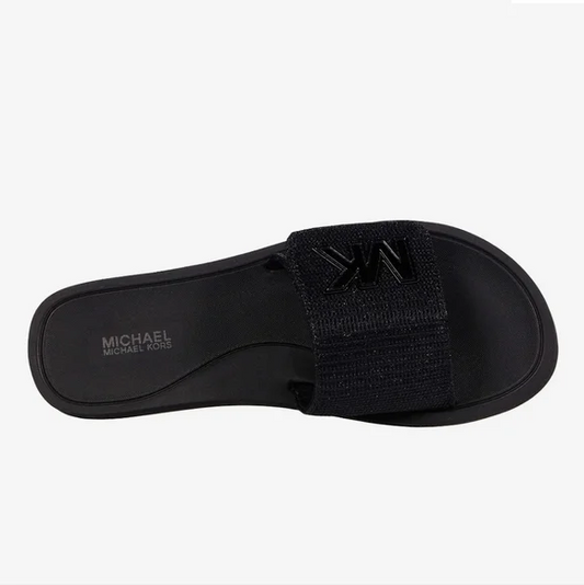 M.i.c.h.a.e.l K.o.r.s Logo Chain Mesh Slide