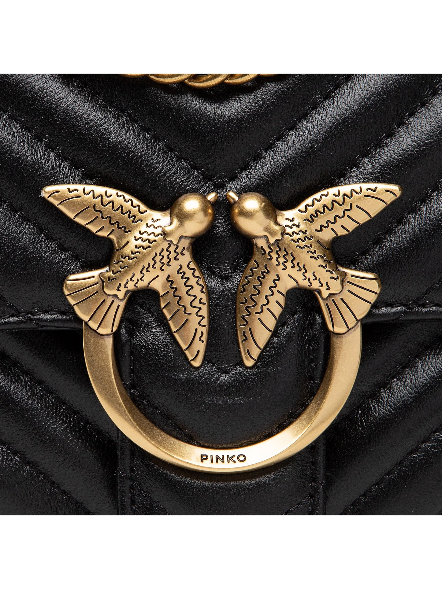 P.I.N.K.O. Love Mini Lady Puff Chevron Bag