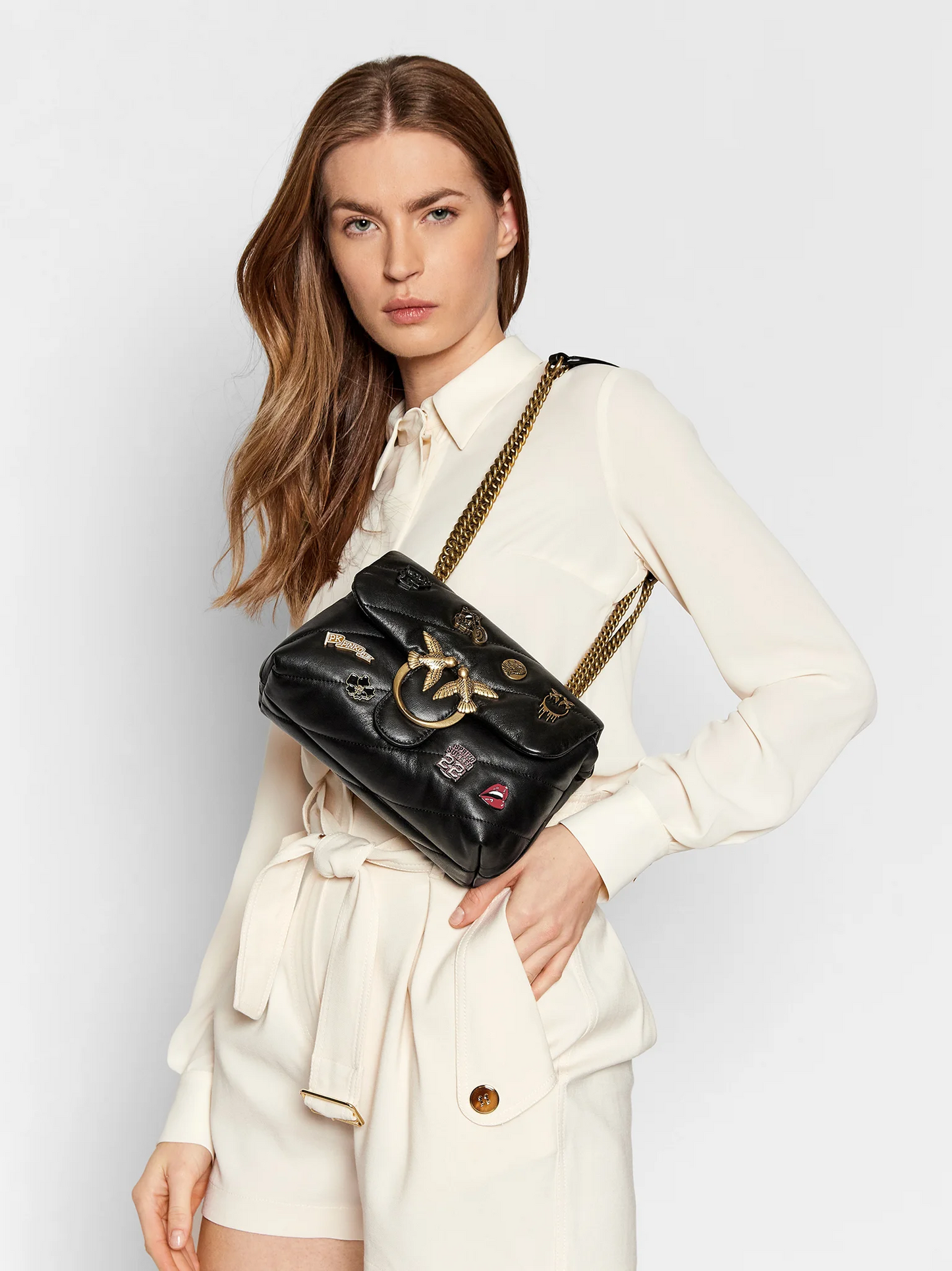 P.I.N.K.O. Handbag Love Mini Puff Versity Pins