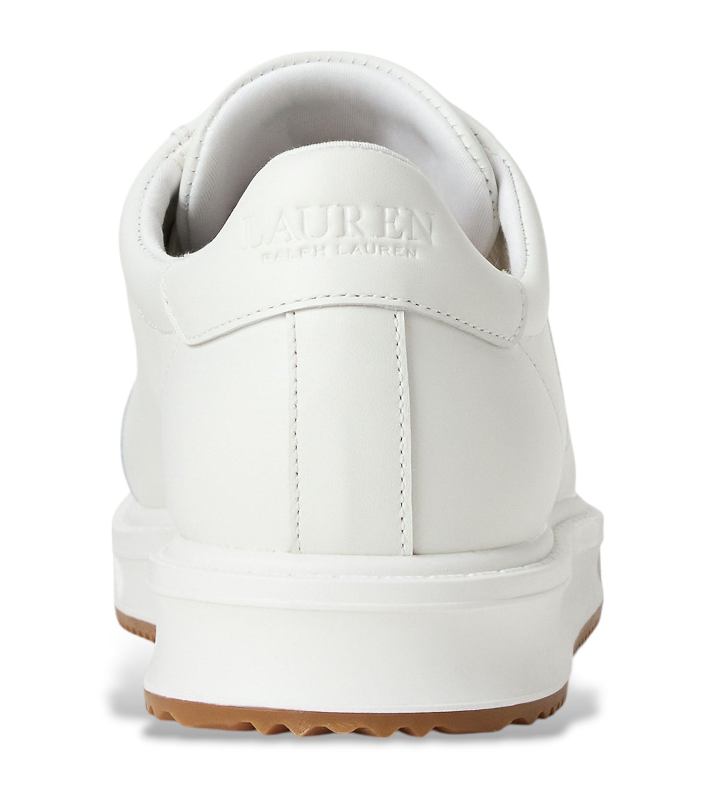 P.O.L.O R.A.L.P.H AINSLEY LEATHER SLIPPERS WHITE