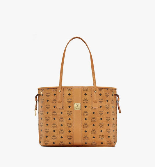 M.C.M Visetos Medium Liz Reversible Shopper Tote Bag