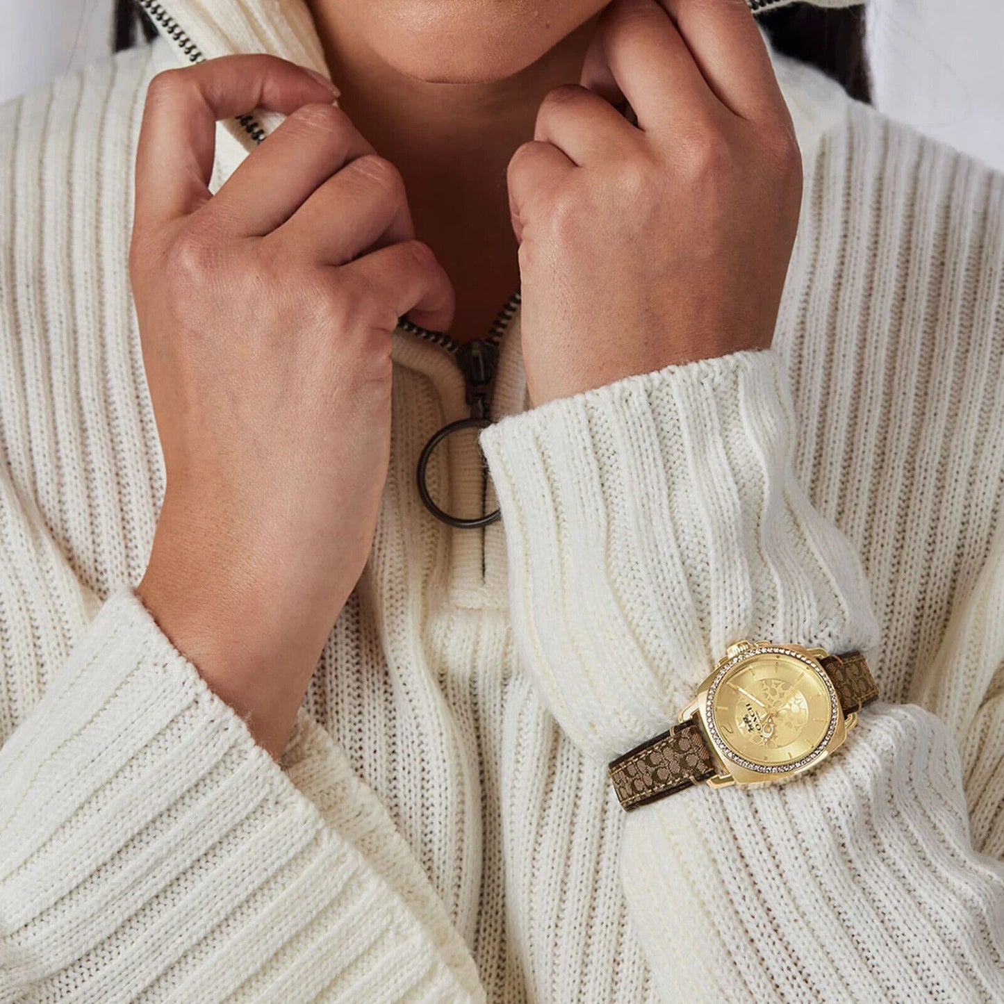 C.O.A.C.H Leather Strap Watch