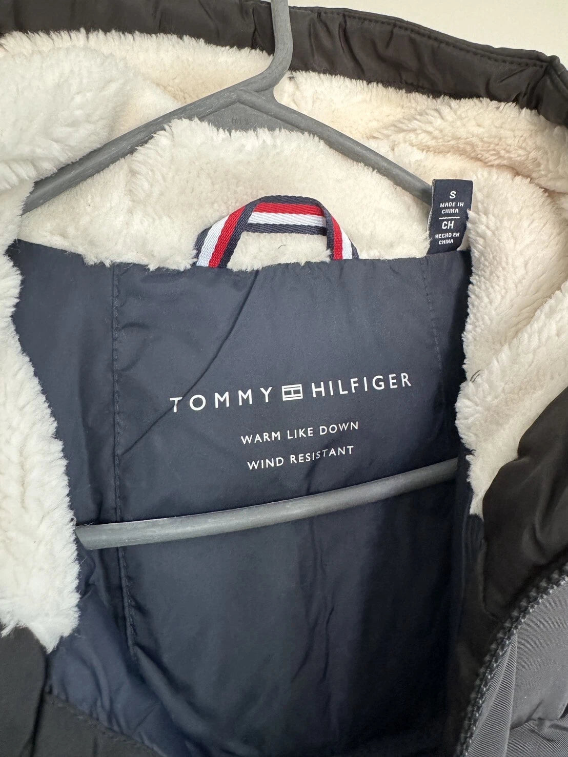 T.o.m.m.y H.i.l.f.i.g.e.r Men's Black Quilted Puffer Sherpa Hood Lined Jacket