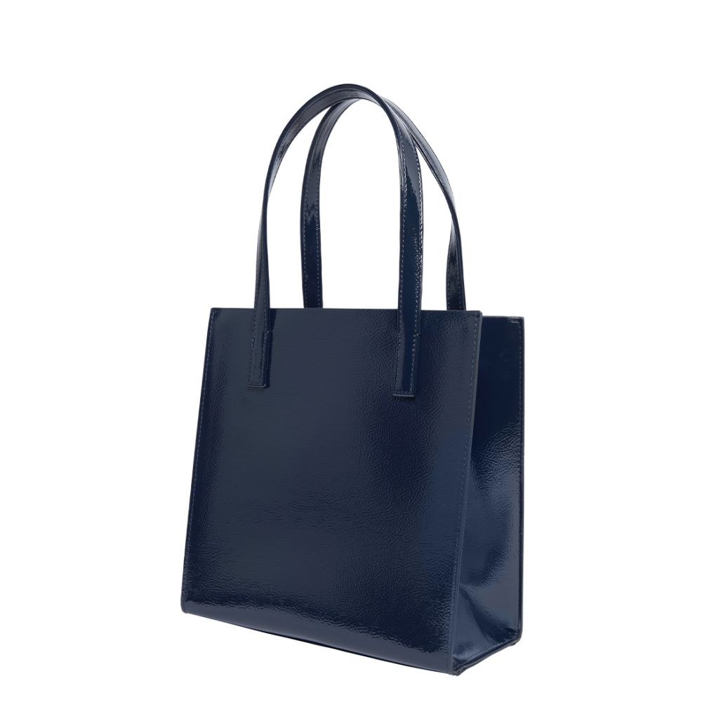 T.E.D B.A.K.E.R Caarisa Small Crinkle Printed Icon Bag Navy