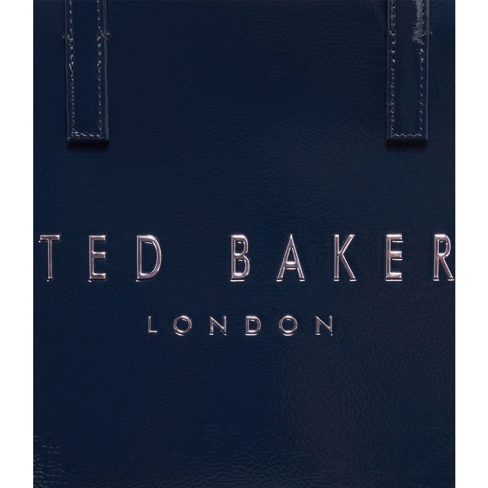 T.E.D B.A.K.E.R Caarisa Small Crinkle Printed Icon Bag Navy