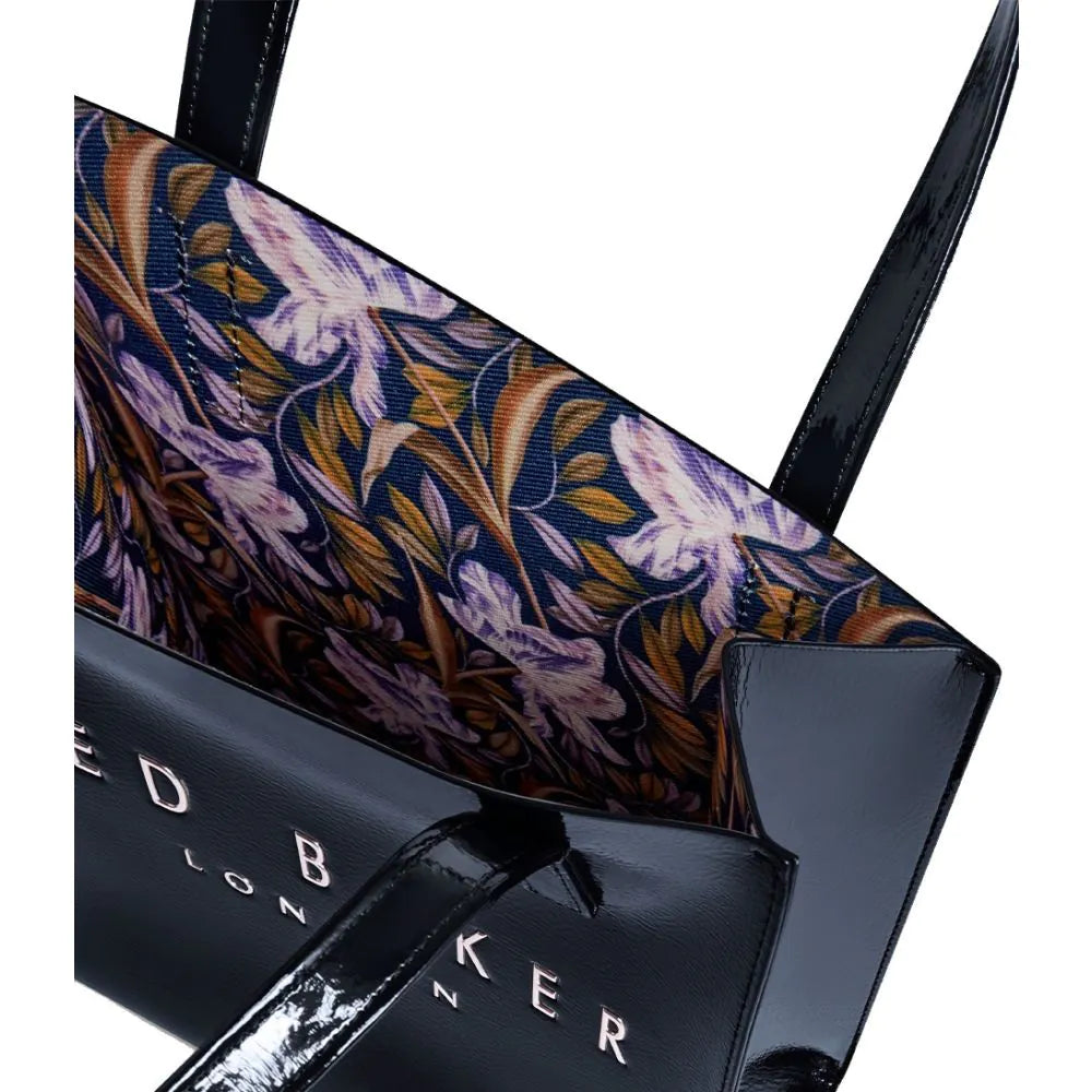 T.E.D B.A.K.E.R Caarisa Small Crinkle Printed Icon Bag Navy