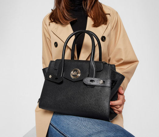 MICHAEL KORS Carmen Handbag with Detachable Strap for Shoulder Wear