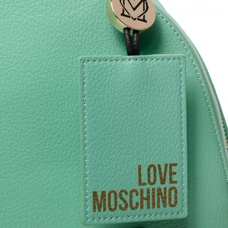 L.O.V.E M.O.S.C.H.I.N.O Women Backpack with Printed Gold Logo