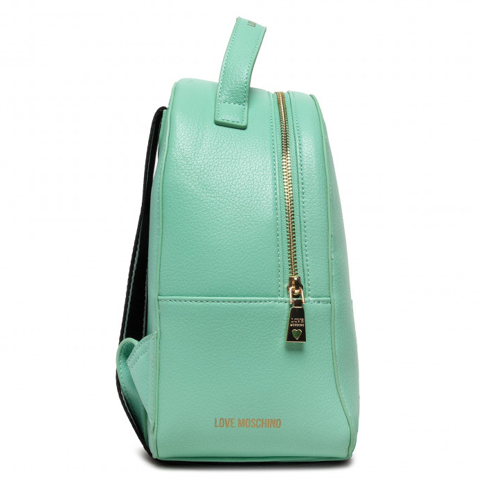 L.O.V.E M.O.S.C.H.I.N.O Women Backpack with Printed Gold Logo