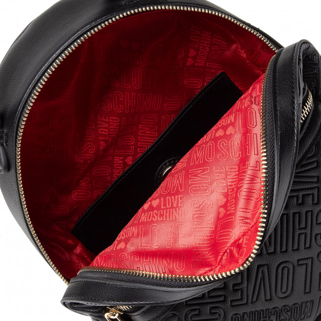 L.O.V.E M.O.S.C.H.I.N.O Engraved Logo Backpack Black