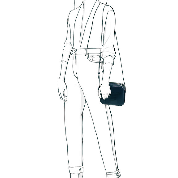 E.M.P.O.R.IO A.R.M.A.N.I Blue/Zipper Crossbody Bag