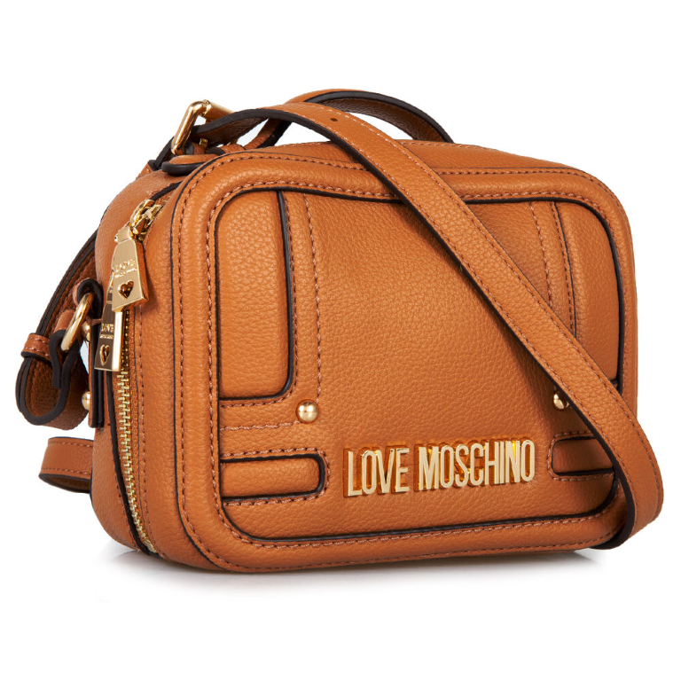 L.O.V.E  M.O.S.C.H.I.N.O  Tabac Single Compartment Crossbody Bag