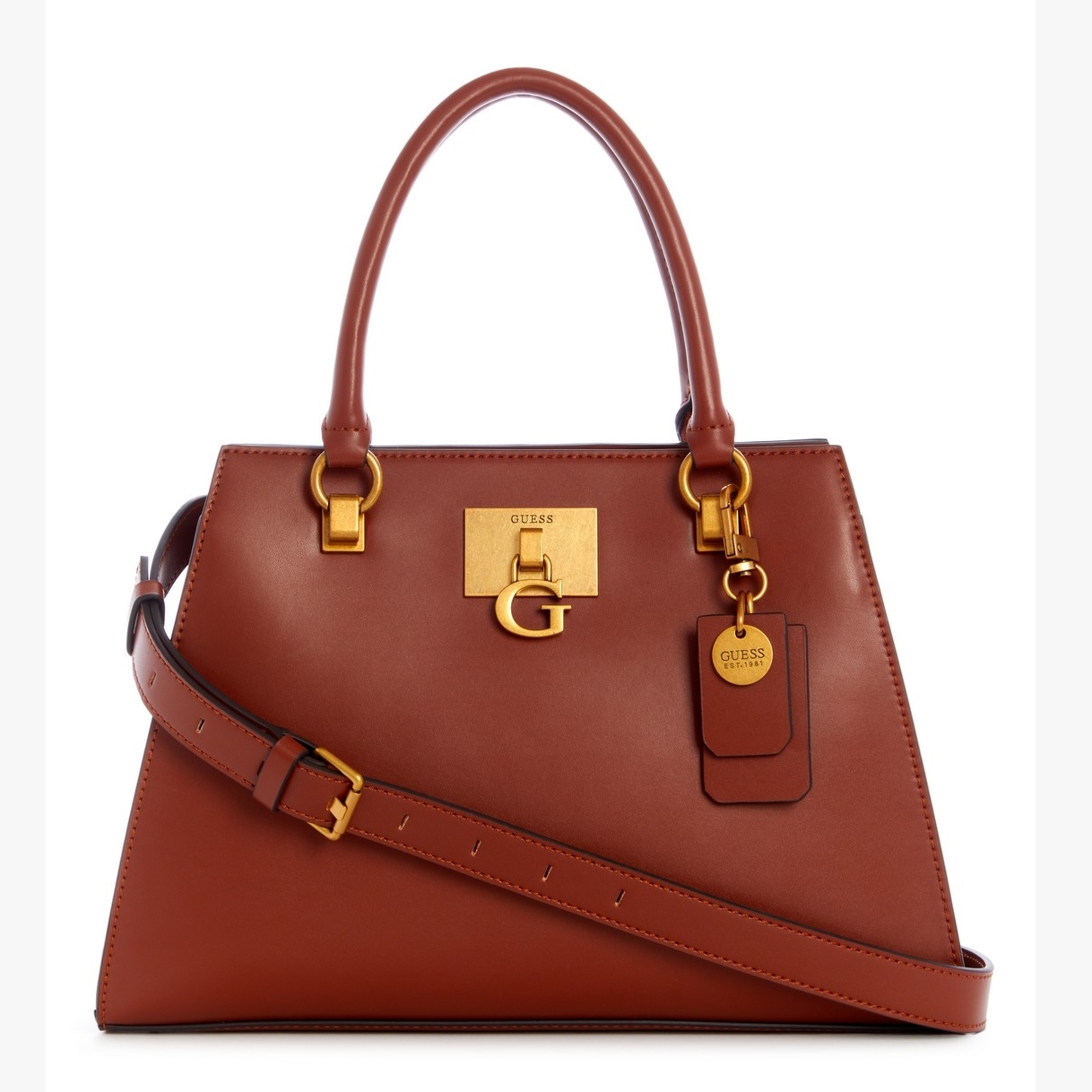 GUESS Stephi Girlfriend Satchel Bag for Shoulder/Crossbody Wear