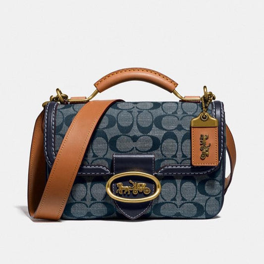 COACH Riley Women's Top Handle Bag with Sling and Strap for Crossbody Wear
